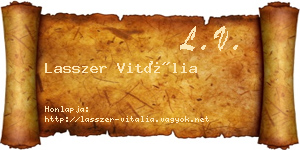 Lasszer Vitália névjegykártya